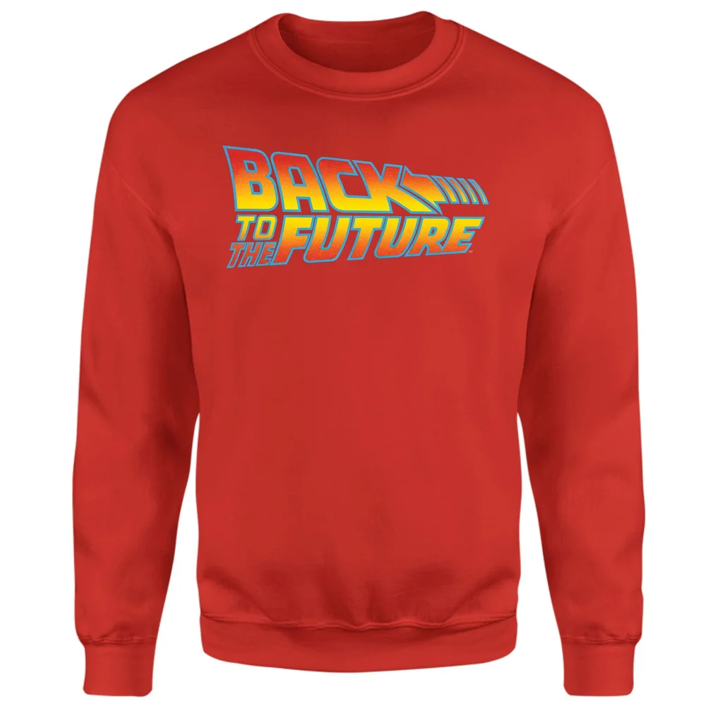 Back To The Future Classic Logo Sweatshirt - Red - XS Image 1