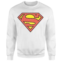Official Superman Crackle Logo Sweatshirt - White - undefined undefined