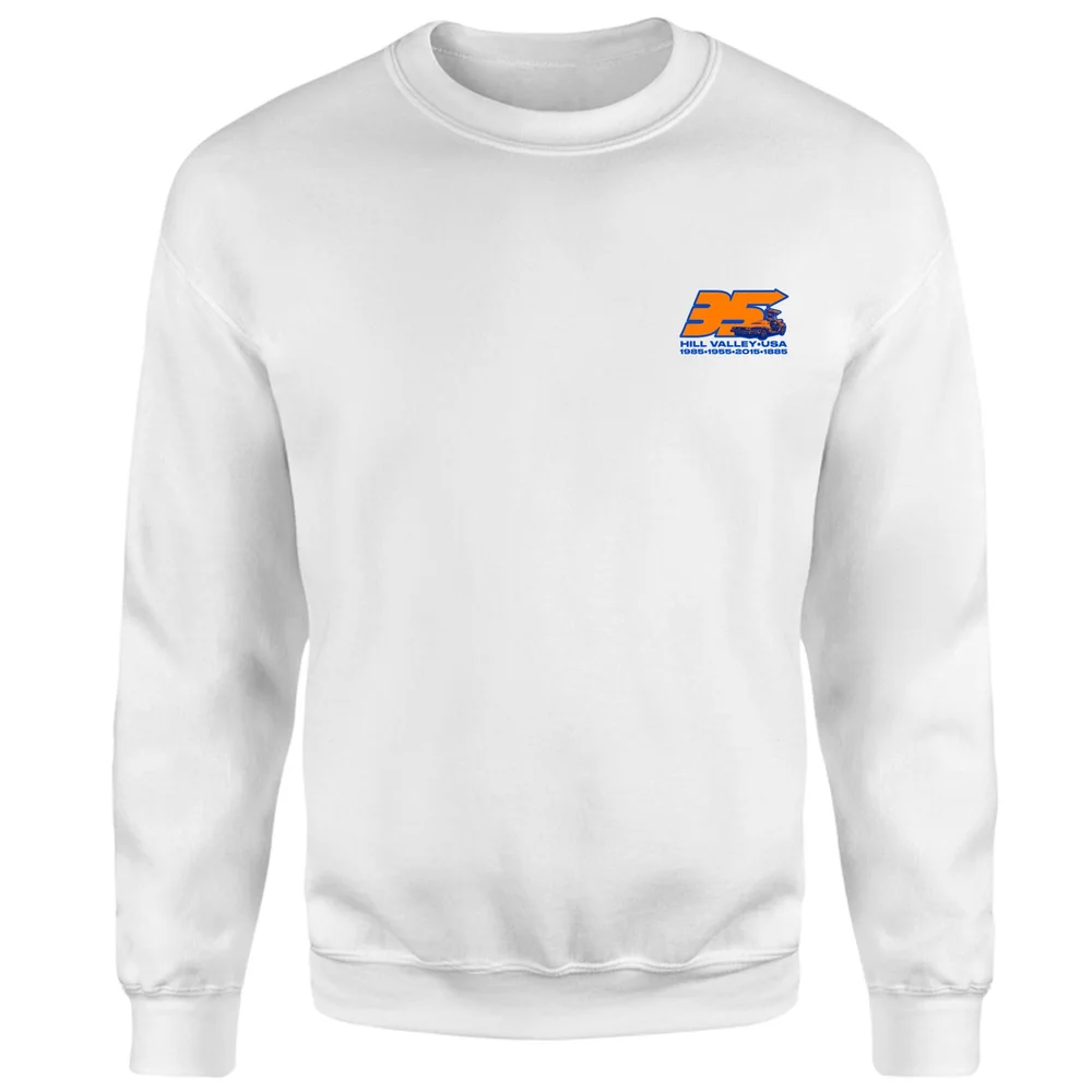 Back To The Future 35 Hill Valley Front Sweatshirt - White - XS Image 1