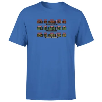 Back To The Future Destination Clock Men's T-Shirt - Blue