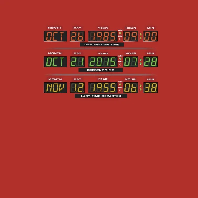 Back To The Future Destination Clock Men's T-Shirt - White