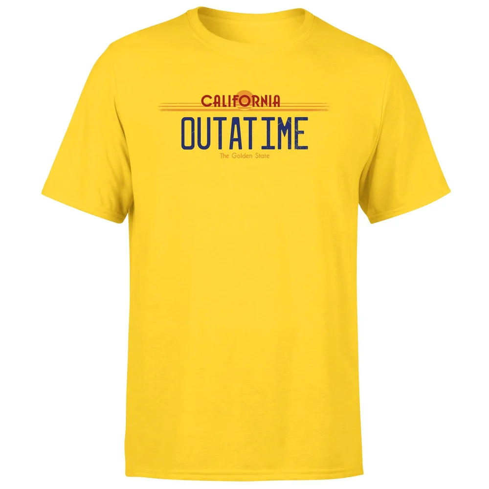 Back To The Future Outatime Plate Men's T-Shirt - Yellow - S Image 1