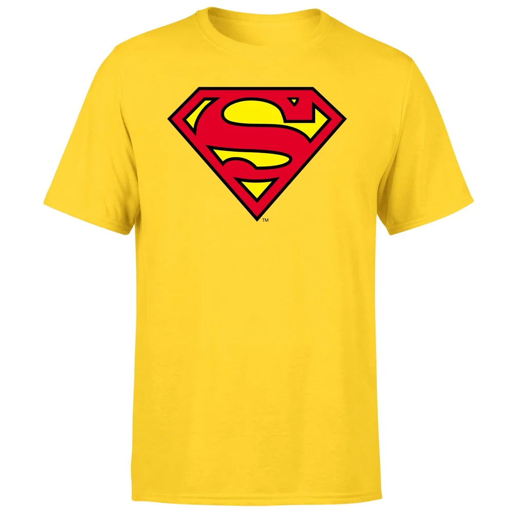 Official Superman Shield Men's T-Shirt - Yellow - S Image 1