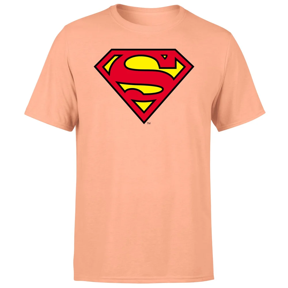 Official Superman Shield Men's T-Shirt - Coral - S Image 1