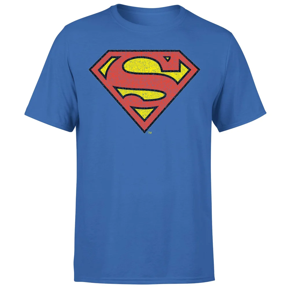 Official Superman Crackle Logo Men's T-Shirt - Blue - S Image 1
