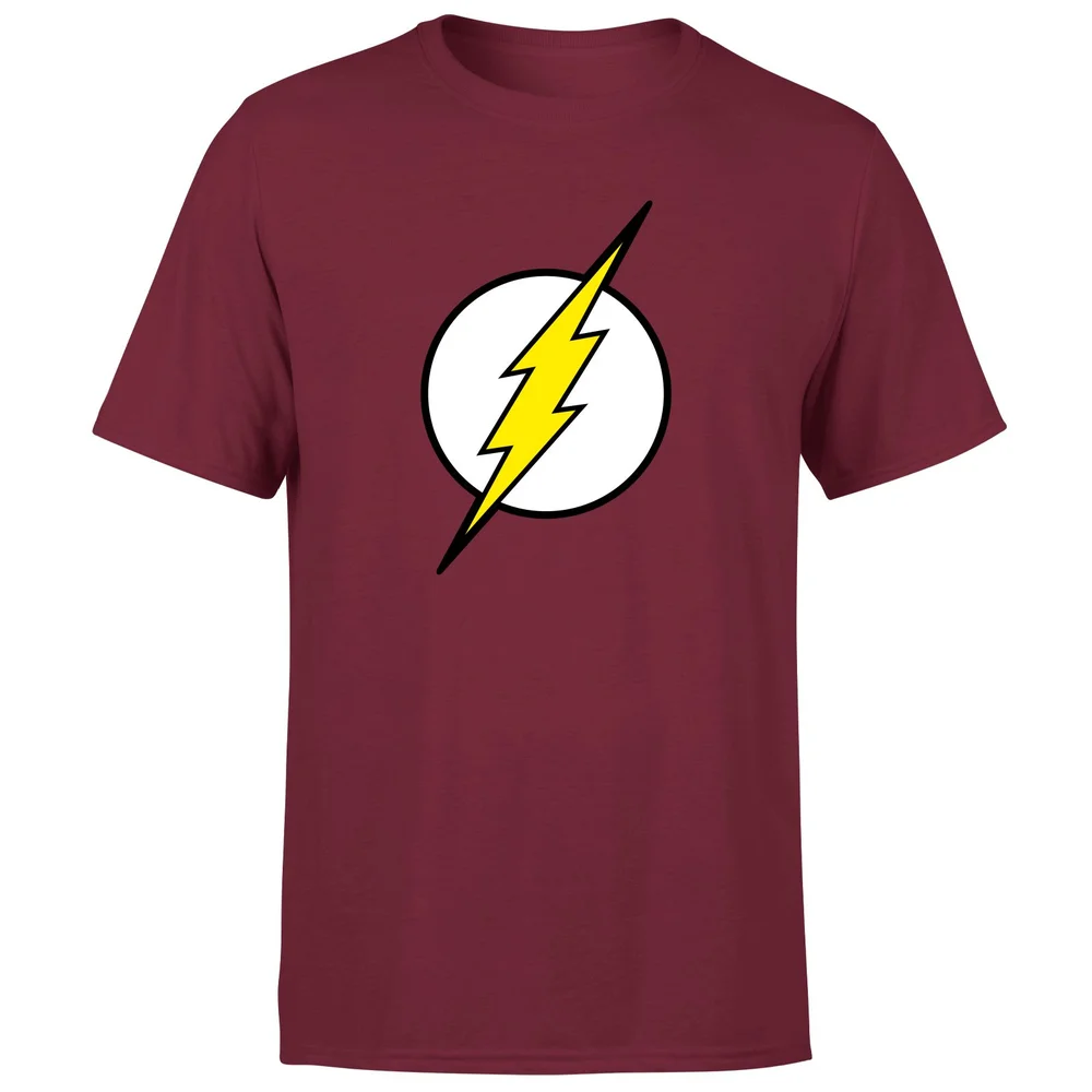 Justice League Flash Logo Men's T-Shirt - Burgundy - S Image 1