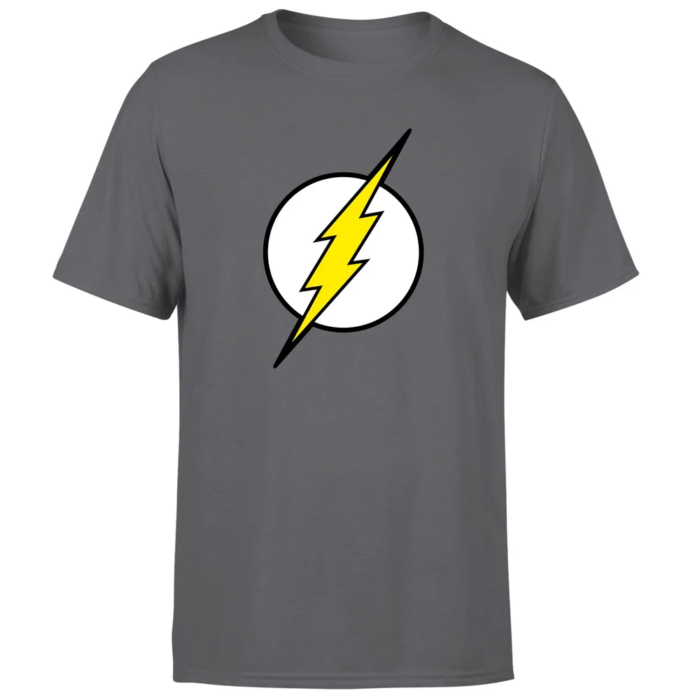 Justice League Flash Logo Men's T-Shirt - Charcoal - L Image 1