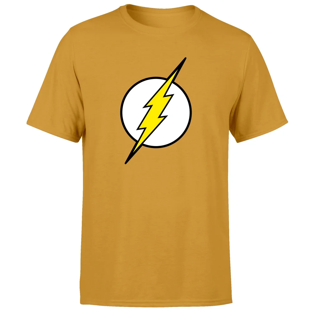 Justice League Flash Logo Men's T-Shirt - Mustard - L Image 1