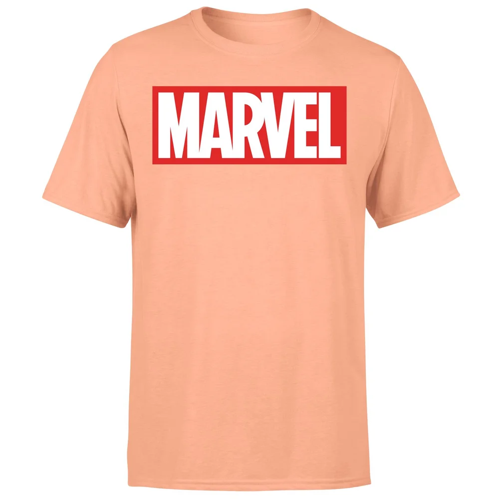Marvel Logo Men's T-Shirt - Coral - S Image 1