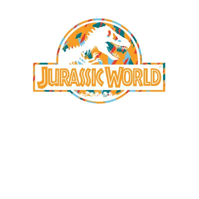 Jurassic Park Logo Tropical Men's T-Shirt - Red