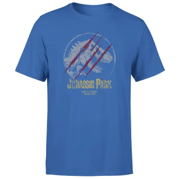 Jurassic Park Lost Control Men's T-Shirt - Blue