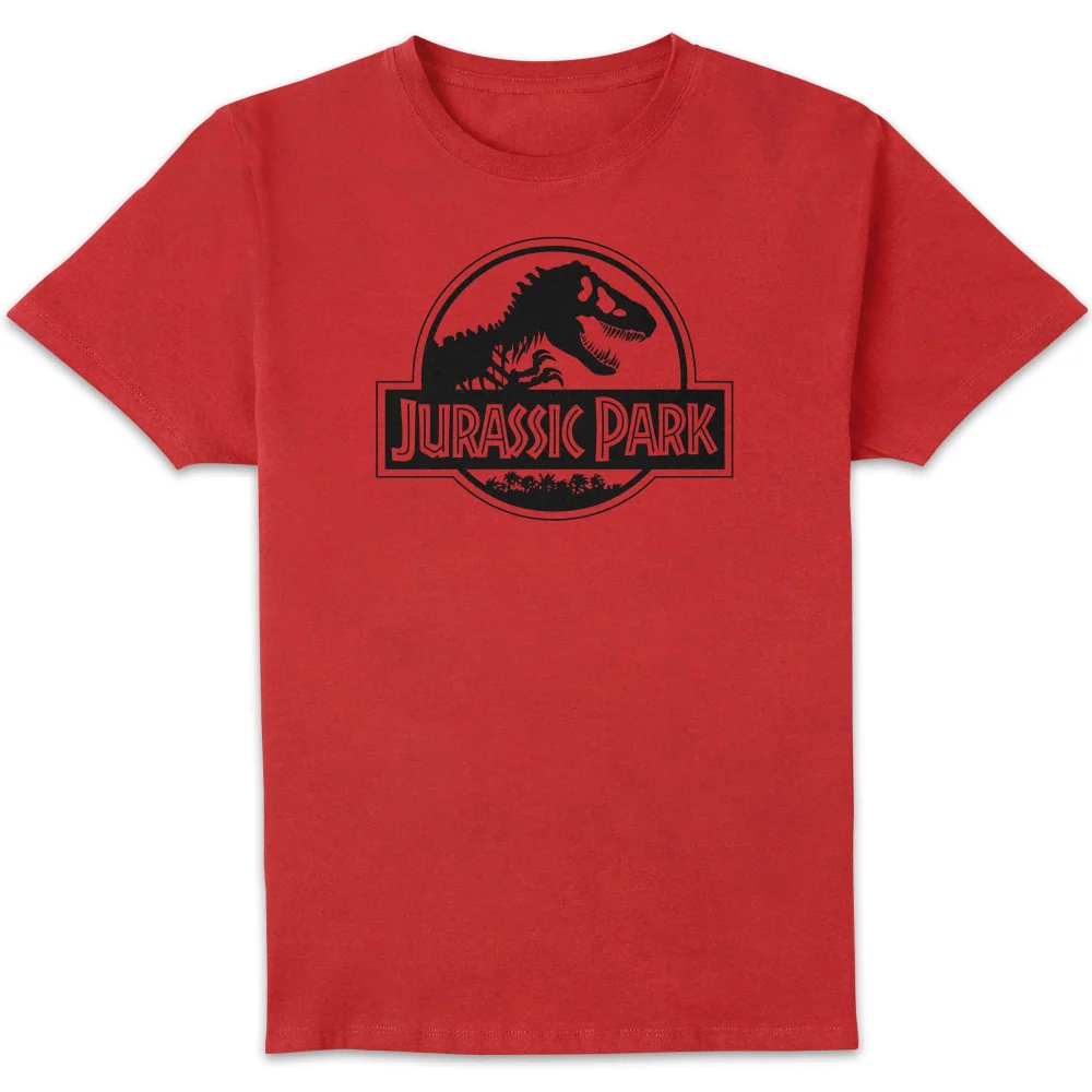 Jurassic Park Logo Men's T-Shirt - Red - S Image 1