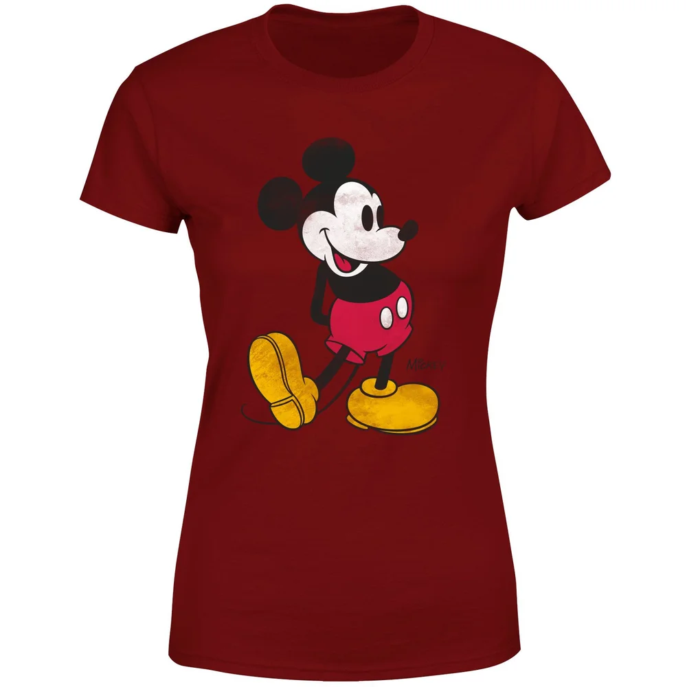 Disney Mickey Mouse Classic Kick Women's T-Shirt - Burgundy - XS Image 1