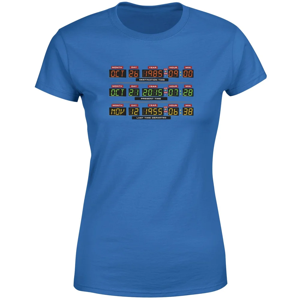 Back To The Future Destination Clock Women's T-Shirt - Blue - XS Image 1