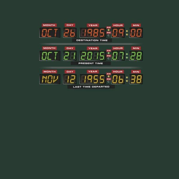 Back To The Future Destination Clock Women's T-Shirt - Green