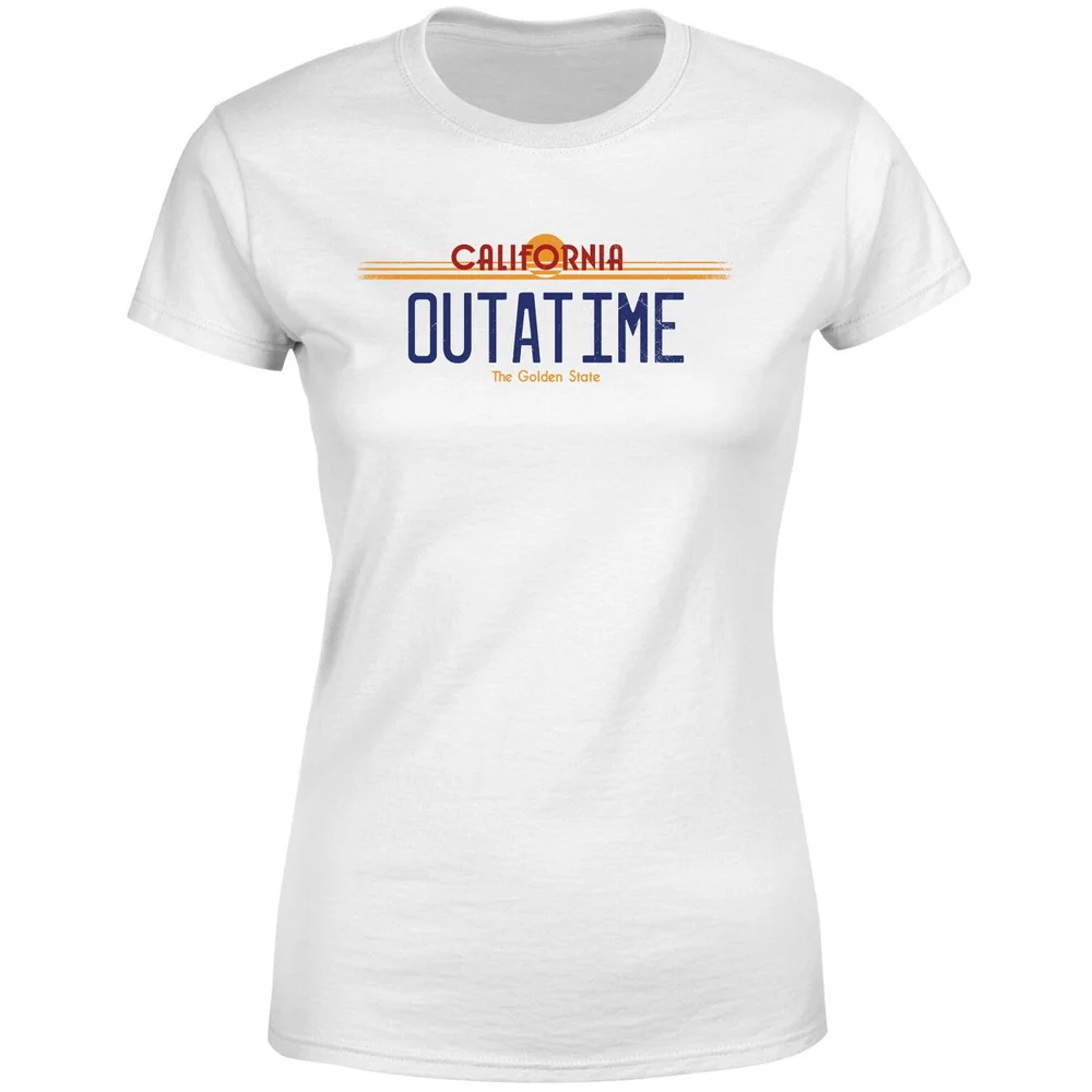 Back To The Future Outatime Plate Women's T-Shirt - White - XS Image 1