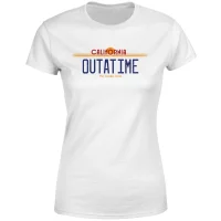 Back To The Future Outatime Plate Women's T-Shirt - White - undefined undefined