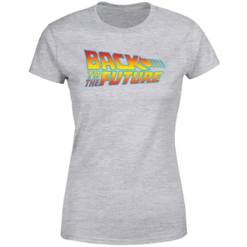 Back To The Future Classic Logo Women's T-Shirt - Grey