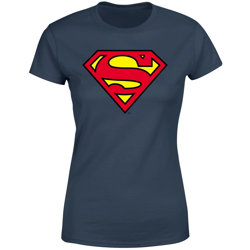 Official Superman Shield Women's T-Shirt - Navy - XS Image 1