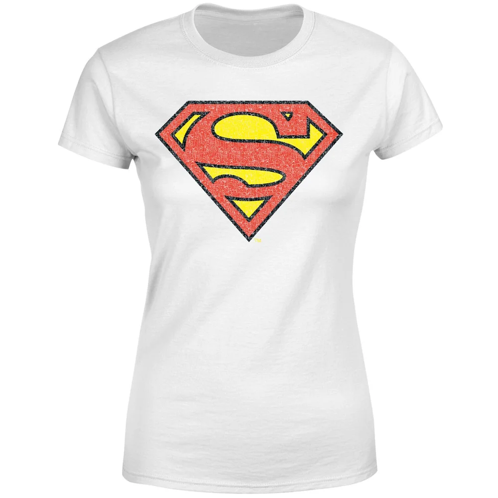 Official Superman Crackle Logo Women's T-Shirt - White - XS Image 1