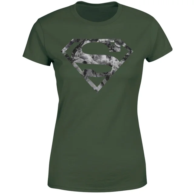 Marble Superman Logo Women's T-Shirt - Green