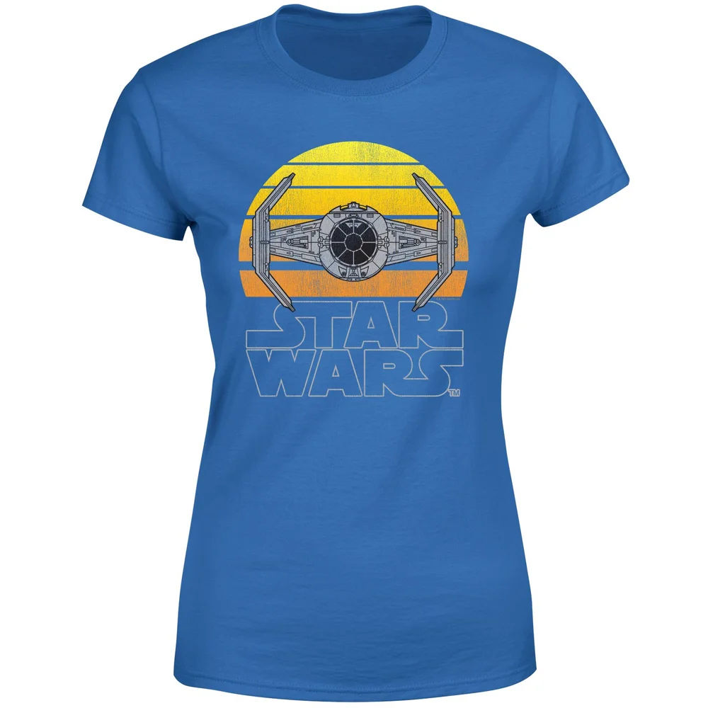 Star Wars Classic Sunset Tie Women's T-Shirt - Blue - XS Image 1