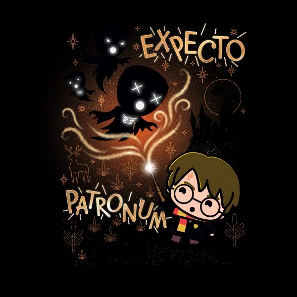 Harry Potter Kids Expecto Patronum Women's T-Shirt - Black