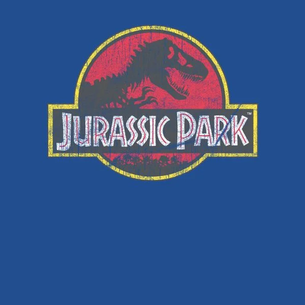 Jurassic Park Logo Vintage Women's T-Shirt - Blue