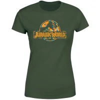 Jurassic Park Logo Tropical Women's T-Shirt - Green - undefined undefined