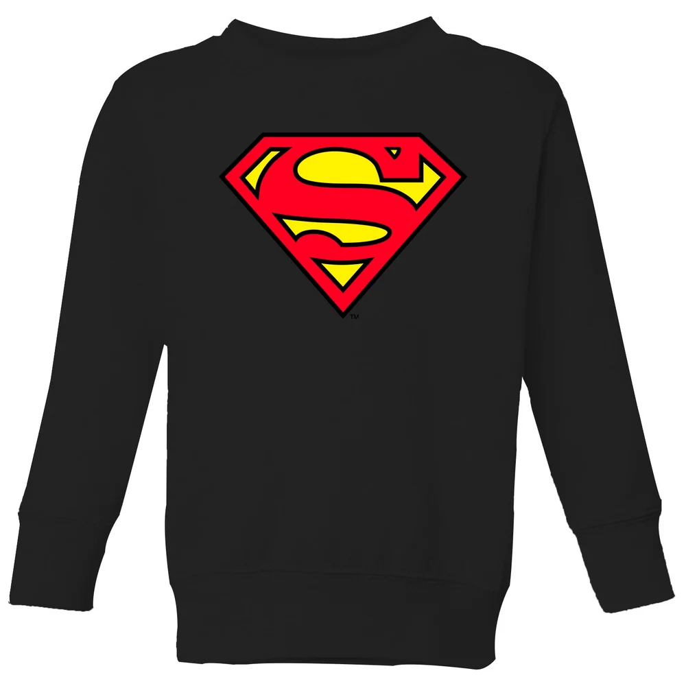 Official Superman Shield Kids' Sweatshirt - Black - 3-4 Years Image 1