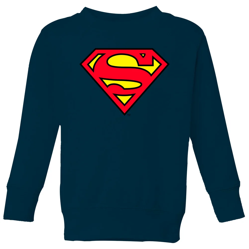 Official Superman Shield Kids' Sweatshirt - Navy - 3-4 Years Image 1