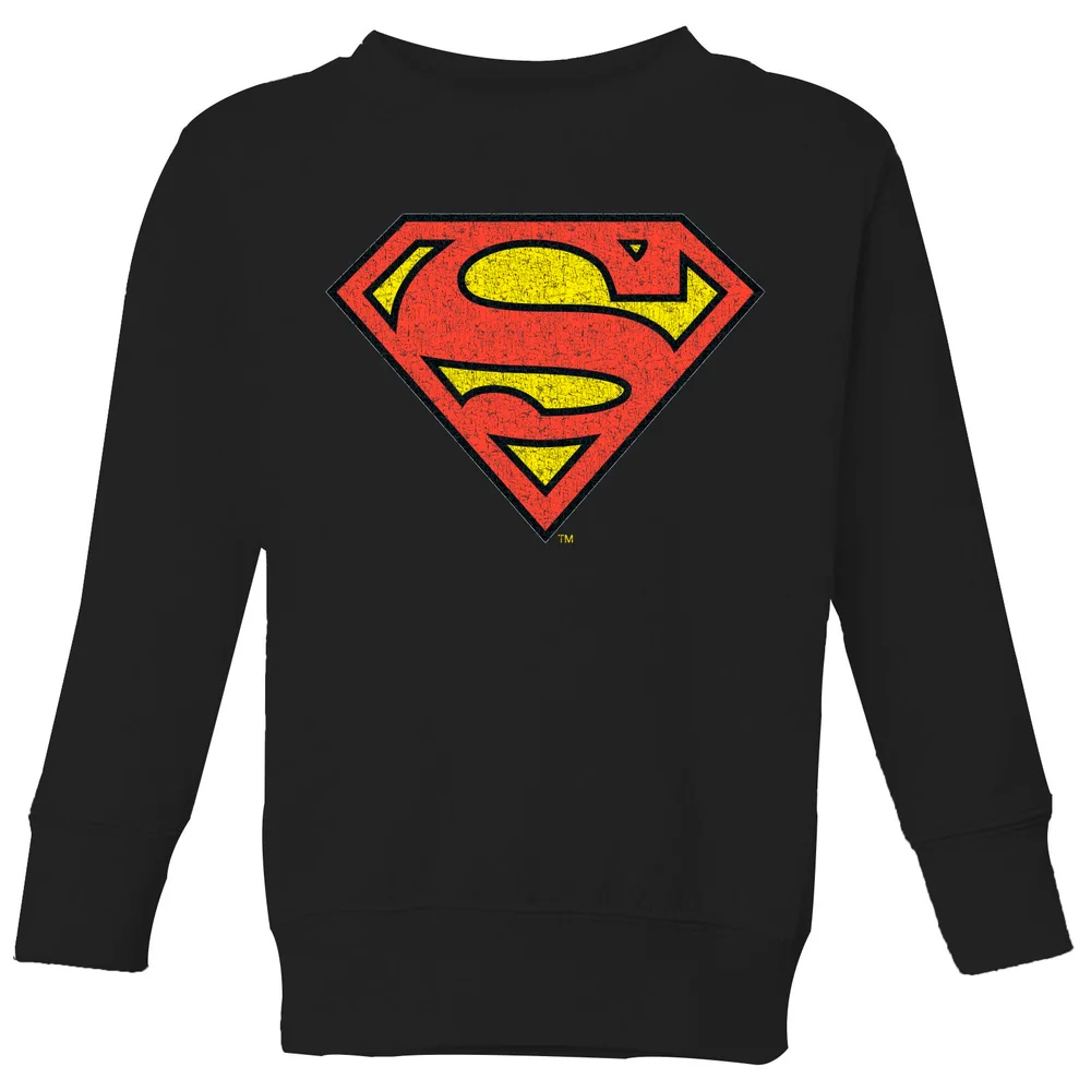 Official Superman Crackle Logo Kids' Sweatshirt - Black - 3-4 Years Image 1