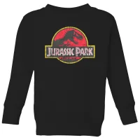 Jurassic Park Logo Vintage Kids' Sweatshirt - Black - undefined undefined