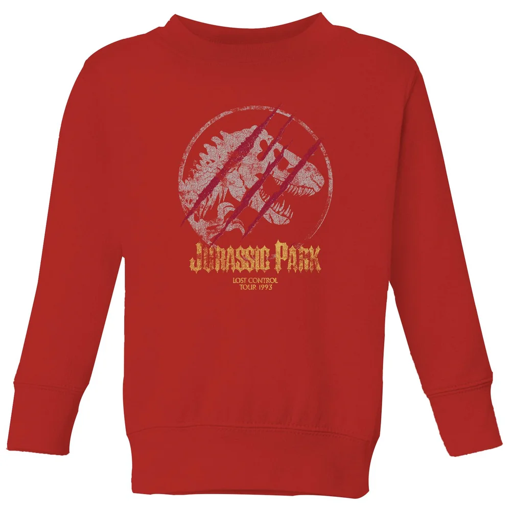 Jurassic Park Lost Control Kids' Sweatshirt - Red - 3-4 Years Image 1