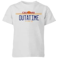 Back To The Future Outatime Plate Kids' T-Shirt - Grey - undefined undefined