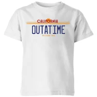Back To The Future Outatime Plate Kids' T-Shirt - White - undefined undefined