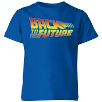 Back To The Future Classic Logo Kids' T-Shirt - Blue - undefined undefined
