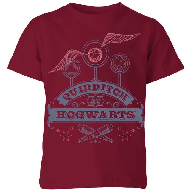 Harry Potter Quidditch At Hogwarts Kids' T-Shirt - Burgundy