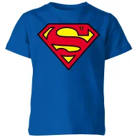 Official Superman Shield Kids' T-Shirt - Blue - undefined undefined