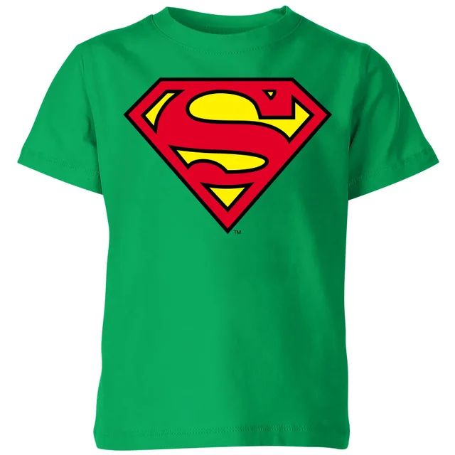 Official Superman Shield Kids' T-Shirt - Green