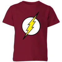Justice League Flash Logo Kids' T-Shirt - Burgundy - undefined undefined