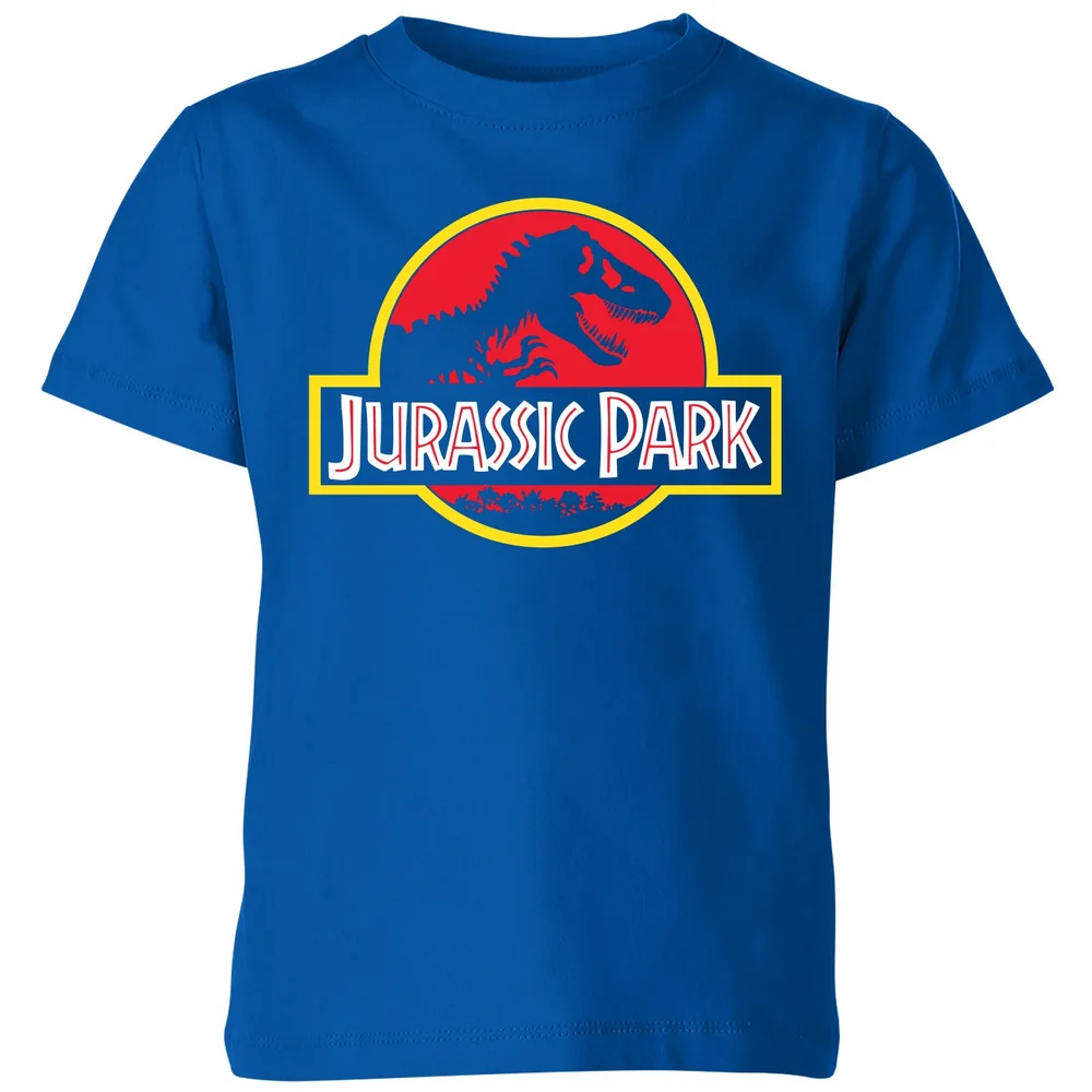 Jurassic Park Logo Kids' T-Shirt - Blue - 3-4 Years Image 1