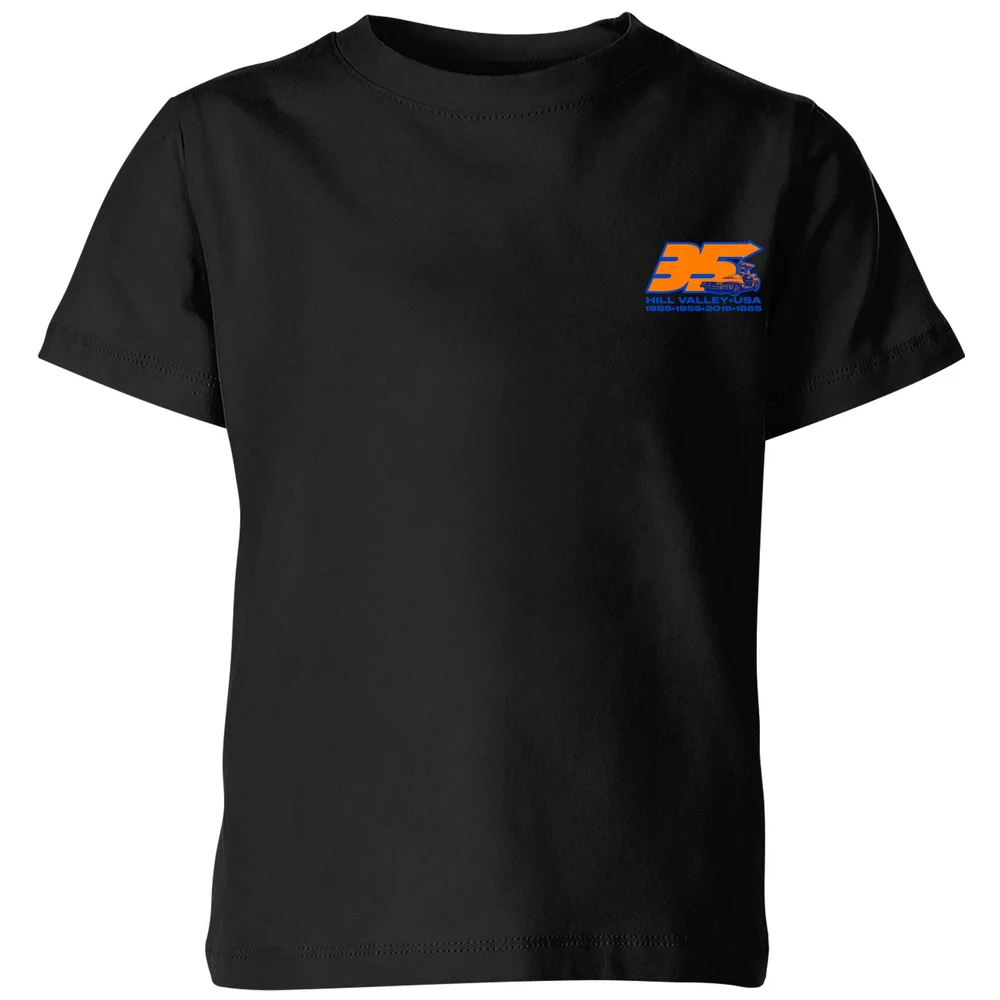 Back To The Future 35 Hill Valley Front Kids' T-Shirt - Black - 3-4 Years Image 1
