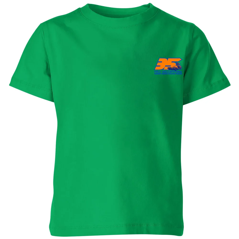 Back To The Future 35 Hill Valley Front Kids' T-Shirt - Green - 11-12 Years Image 1