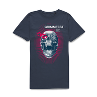 Grimmfest 2022 Skull Unisex T-Shirt - Navy - undefined undefined