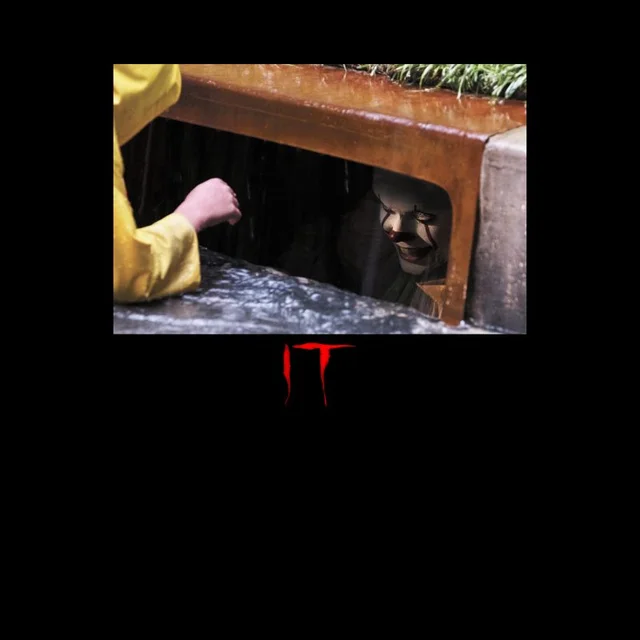 IT Chapter 1 (2017) Pennywise Men's T-Shirt - Black