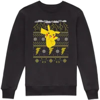 Pokemon Pikachu Christmas Christmas Jumper - Black - undefined undefined