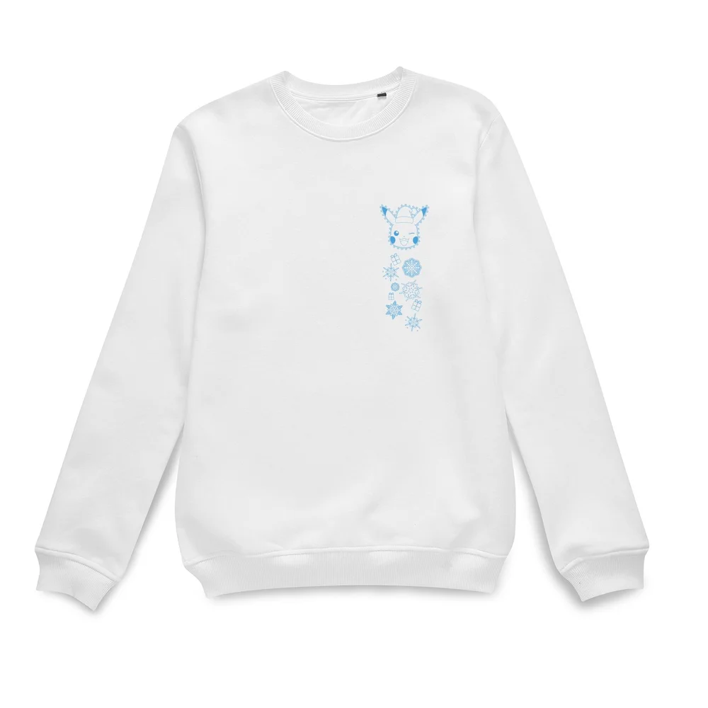 Pokemon Pikachu Wink Christmas Jumper - White - M Image 1