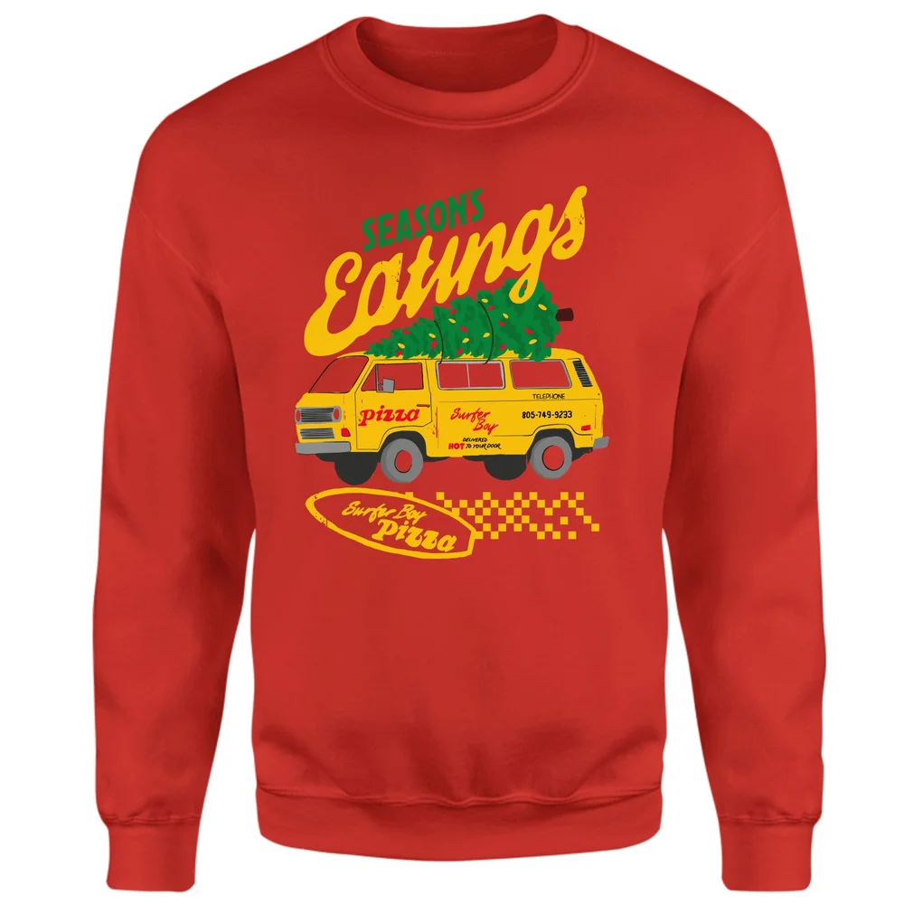 Stranger Things Season's Eatings Christmas Jumper - Red - S Image 1