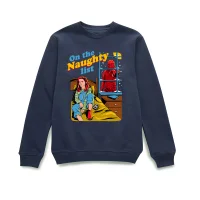 Stranger Things On The Naughty List Christmas Jumper - Navy - undefined undefined